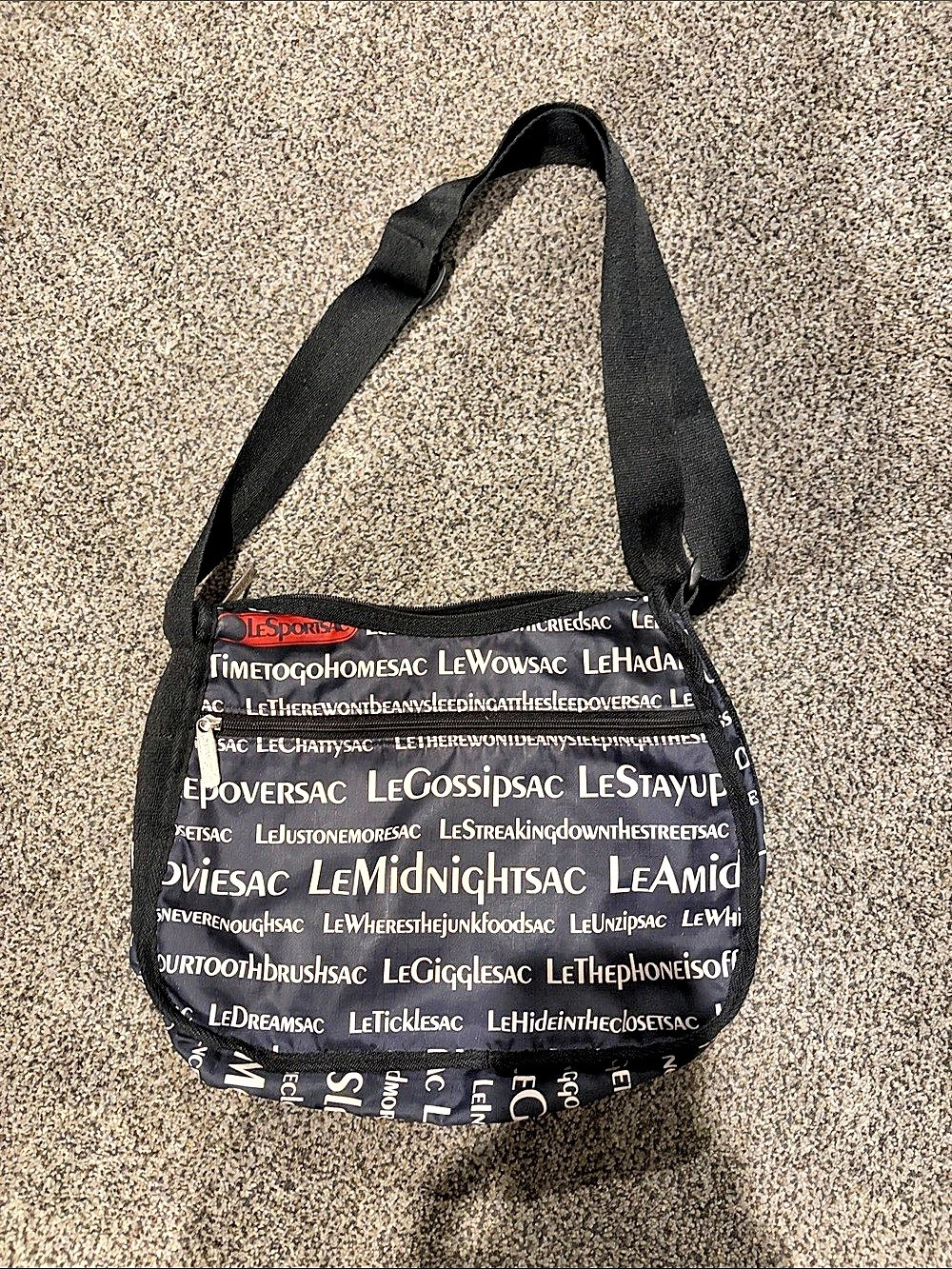 LeSportsac Deluxe Everyday Bag Printed Shoulder Bag in Black & White